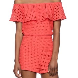 Buddy Love Eyelet Romper in White